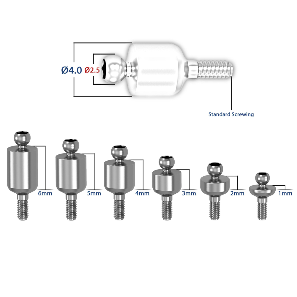 Straight Ball Attachment | Abutment for Internal Hex | Zimmer® 3.5